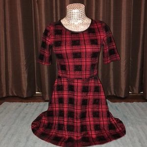Plaid skater dress